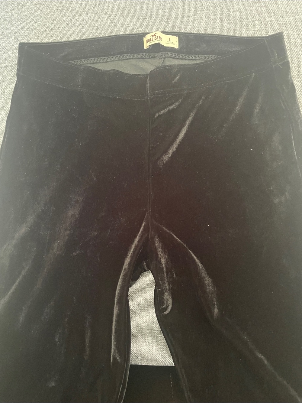 Hollister Black Velvet High-Rise Leggings